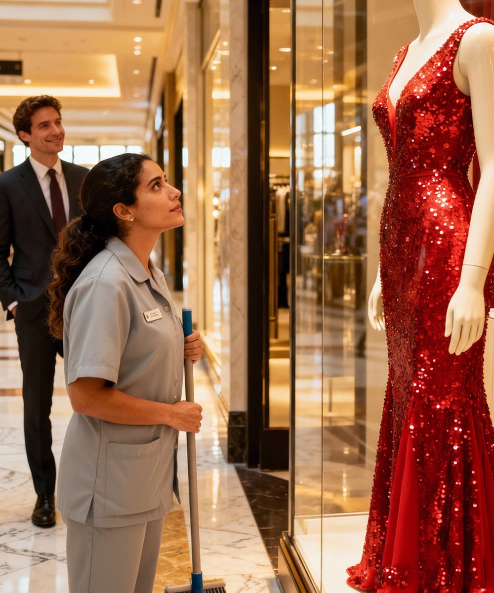 After 7 years of divorce, he found his ex-wife working as a cleaner, silently watching a million-dollar dress behind the shop window 25 p28p