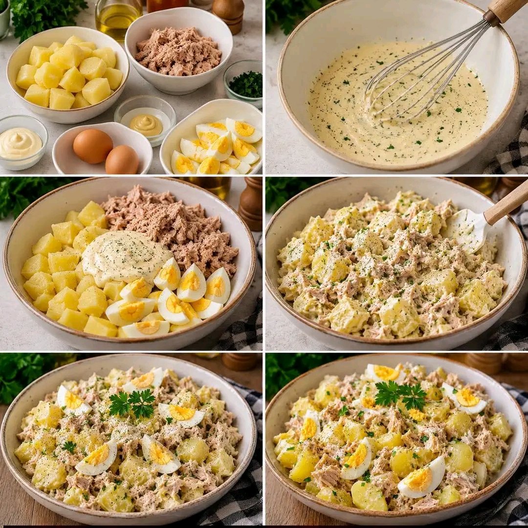 Salade de Pommes de Terre au Thon et aux Œufs Frais 25 1781983575032