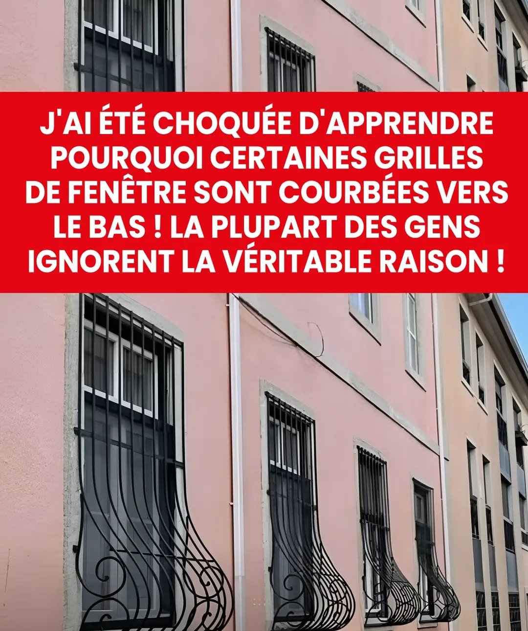Voilà pourquoi certaines grilles de fenêtre sont inclinées vers le bas ! Voir le premier commentaire 25 1782081951488