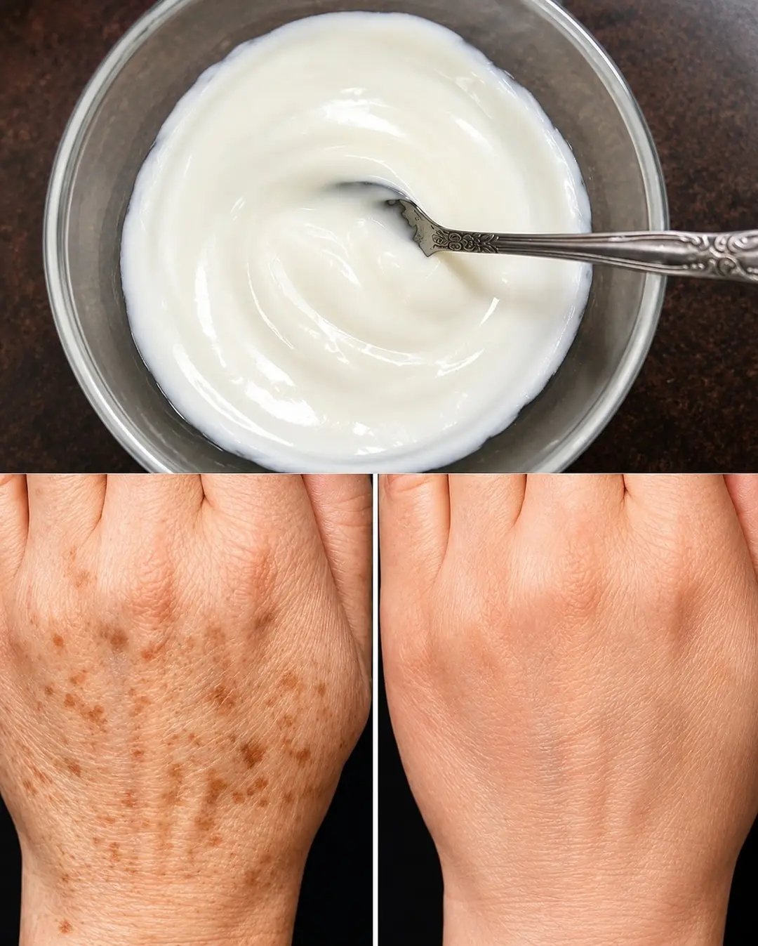 Ma crème faite maison est la plus puissante pour rajeunir vos mains, lutter contre les rides et les taches sur la peau. Je la prépare en 5 minutes et je la laisse poser pendant 15 minutes. 25 1782888524326